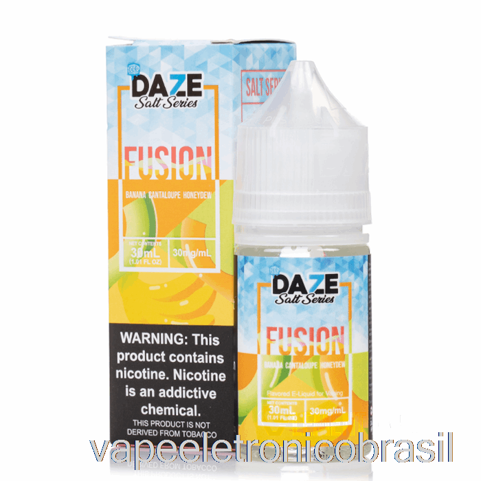 Vape Eletrônico Banana Gelada Melão Melão - 7 Daze Fusion Salt - 30ml 30mg